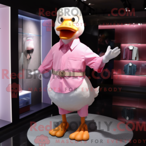 Rosa Duck-maskotdraktfigur...