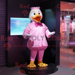 Rosa Duck-maskotdraktfigur...