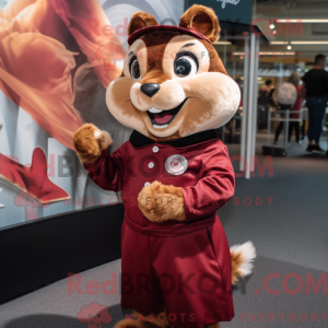 Maroon Chipmunk mascot...