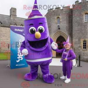 Purple Irish Castle mascot...