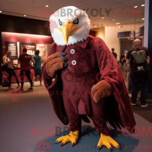 Maroon Bald Eagle maskot...
