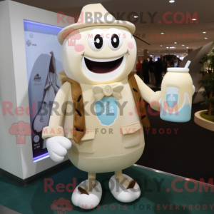 Beige fles melk...