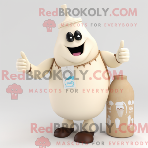 Beige fles melk...