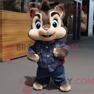 Sort Chipmunk maskot...
