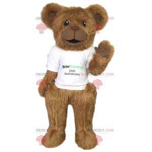 Smilende brun bjørnemaskot. Brun bjørn kostume - Redbrokoly.com