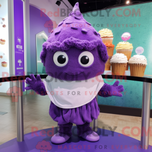 Lila Cupcake Maskottchen...