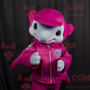 Máscara de golfinho magenta...