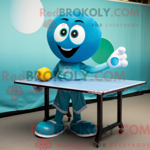 Teal Ping Pong Tisch...