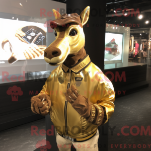 Gull Okapi-maskotdraktfigur...