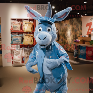 Costume mascotte d âne bleu...