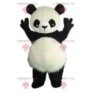 Mascotte d'un Panda noir et blanc et ses belles oreilles -