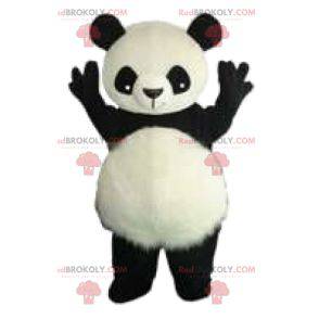 Mascote de um Panda preto e branco e suas lindas orelhas -