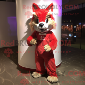 Disfraz de mascota Red Lynx...