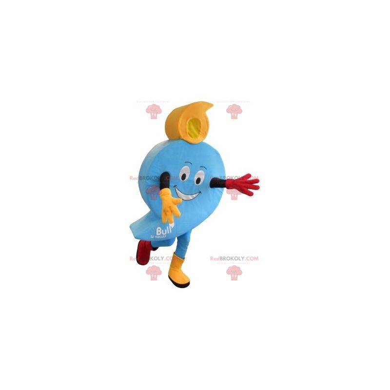 Mascotte en forme de bulle bleue. Chiffre 9 - Redbrokoly.com