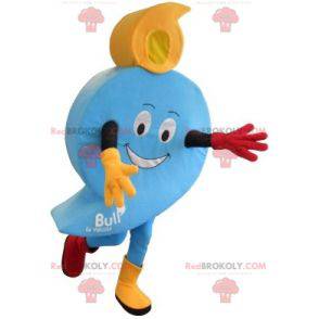 Mascote em forma de bolha azul. Número 9 - Redbrokoly.com