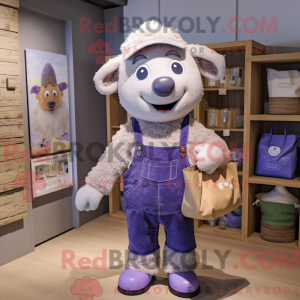 Lavendel Schaf Maskottchen...