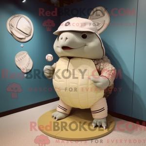 Cream Glyptodon maskot...