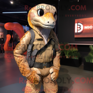Peach Python mascot costume...