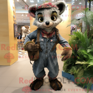 Olive Civet maskot kostume...