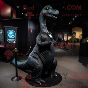 Black Brachiosaurus mascot...