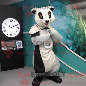 White Badger maskot kostume...