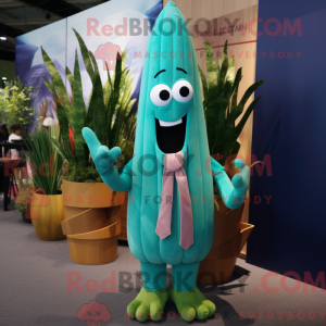 Turquoise Asparagus mascot...