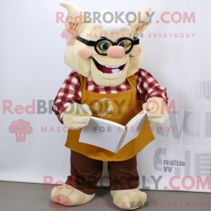 Béžová postava maskota Ogre...