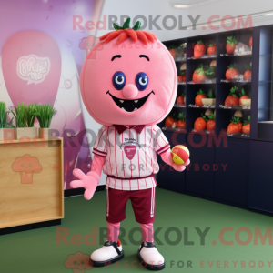 Rosa jordbærmaskotkostyme...