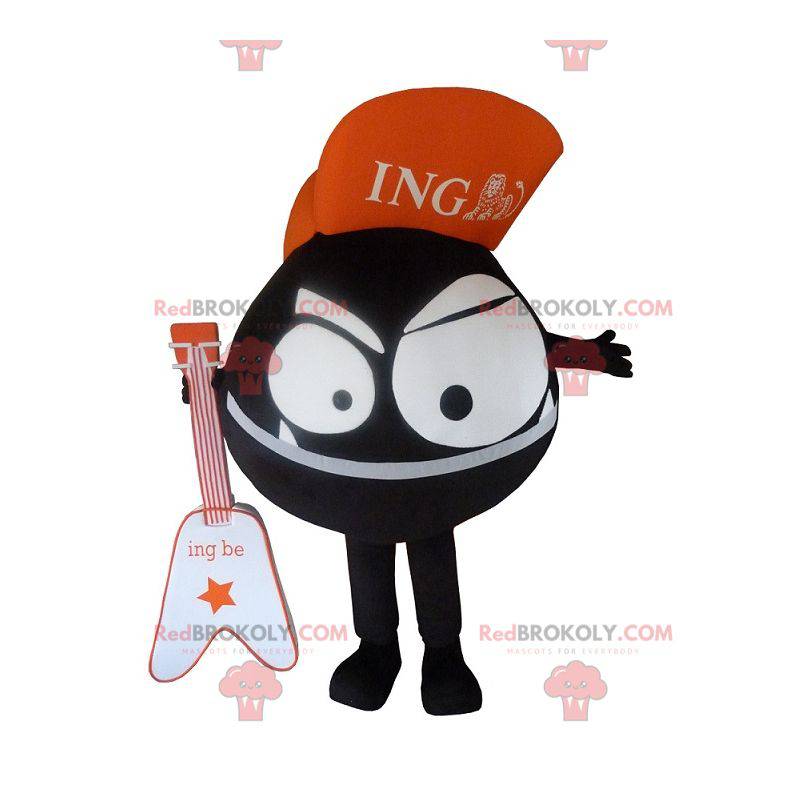 All round black monster mascot. ING Direct mascot -