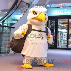 Cream Eagle mascot costume...