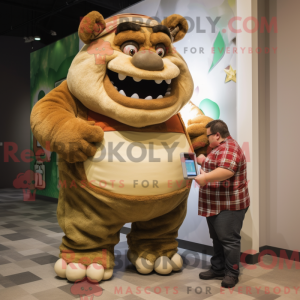 Tan Ogre Maskottchen Kostüm...