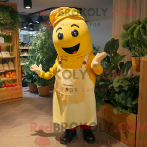 Gul Pepper maskot kostyme...