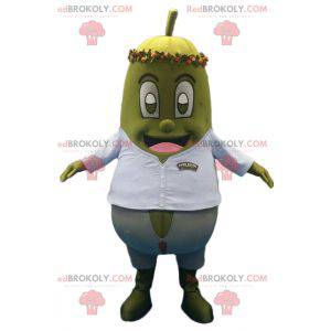 Mascote de Hugo Reitzel. Mascote do pickle com uma camisa -