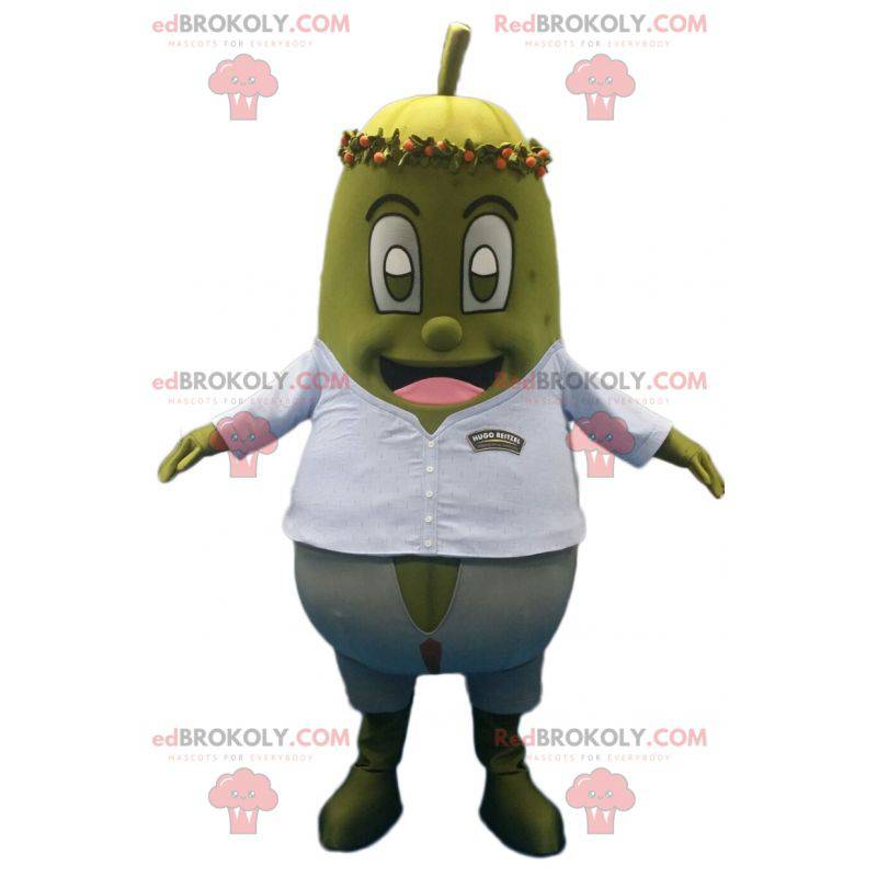Mascote de Hugo Reitzel. Mascote do pickle com uma camisa -