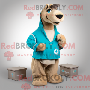 Cyan Camel Maskottchen...