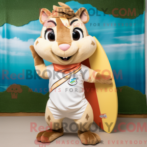 Cream Chipmunk maskot...