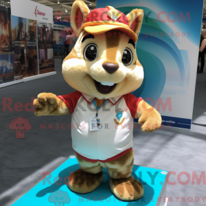 Cream Chipmunk maskot...