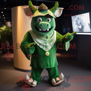 Grøn Minotaur maskot...