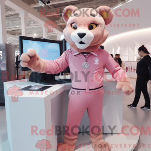 Pink Mountain Lion mascot...