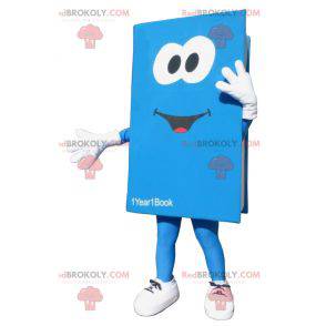 Mascotte gigante del libro blu e bianco. Prenota costume -