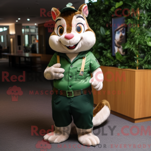 Mascotte de Chipmunk vert...