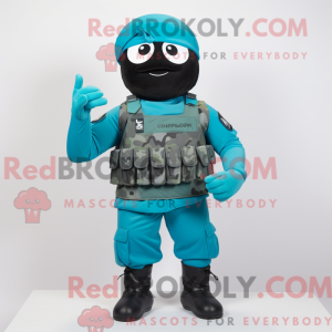Cyan Para Commando máscara...