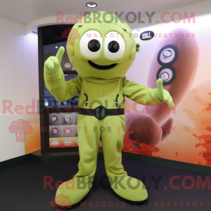 Olive Squid maskot kostume...