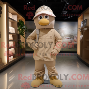 Mascotte de mandarin beige...