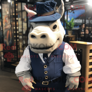 Navy Nashorn Maskottchen...