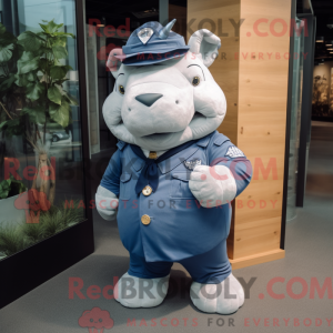 Navy Nashorn Maskottchen...
