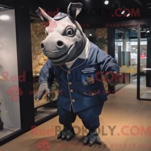 Navy Rhinoceros mascot...