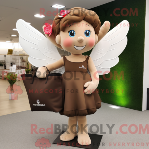 Brun Cupid-maskotdraktfigur...