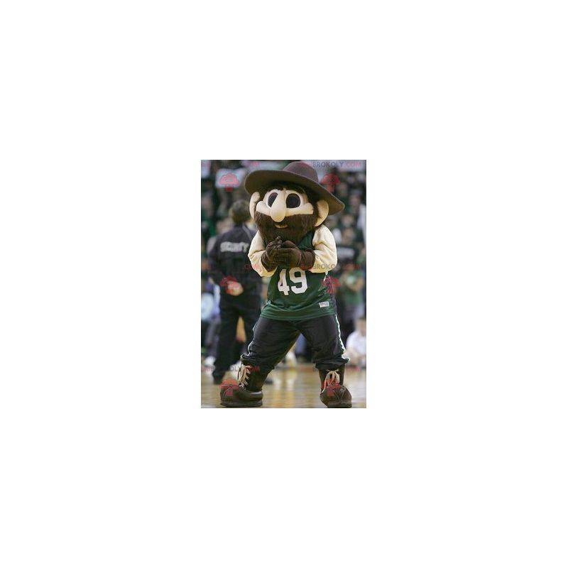 Mascotte d'homme barbu avec u grand chapeau - Redbrokoly.com Mascotte d'homme barbu avec u grand chapeau - Redbrokoly.com