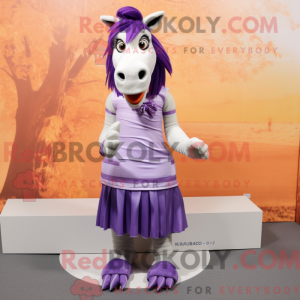 Lilla Quagga maskot kostume...
